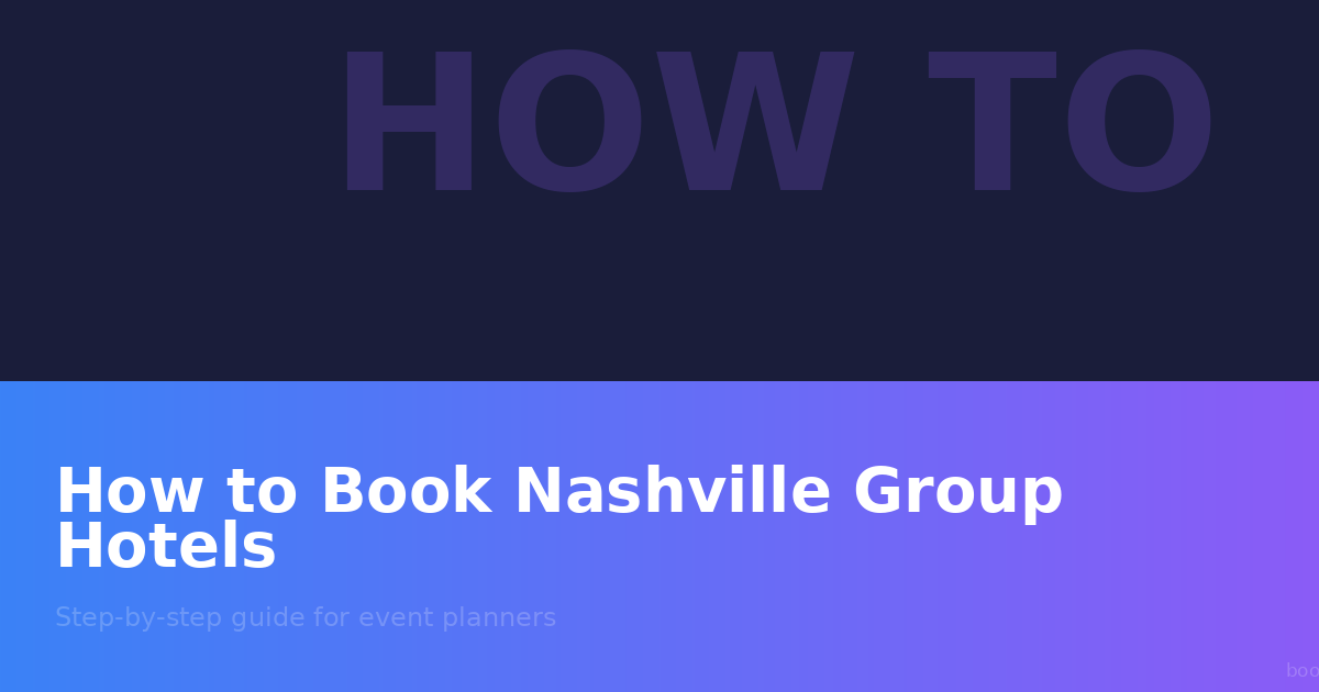 How to Book Nashville Group Hotels: Complete Guide for Event Planners