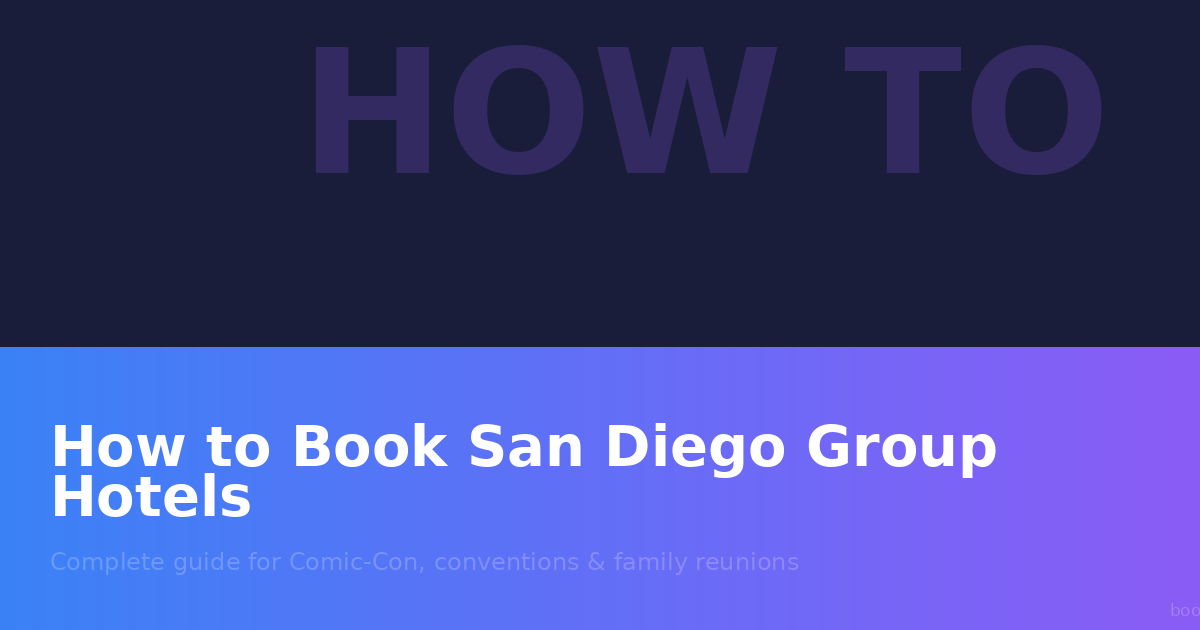How to Book San Diego Group Hotels: The Complete Guide for Convention Planners & Group Coordinators